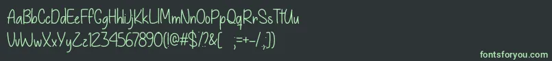 フォントGiveYouWhatYouLikeOtf – 黒い背景に緑の文字