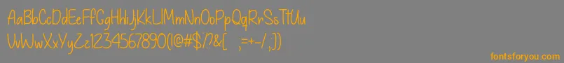 GiveYouWhatYouLikeOtf Font – Orange Fonts on Gray Background