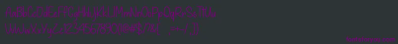 GiveYouWhatYouLikeOtf Font – Purple Fonts on Black Background