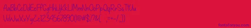 GiveYouWhatYouLikeOtf Font – Purple Fonts on Red Background