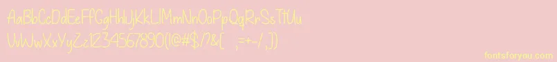 GiveYouWhatYouLikeOtf Font – Yellow Fonts on Pink Background