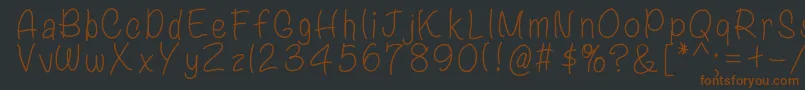 ASimpleLife Font – Brown Fonts on Black Background