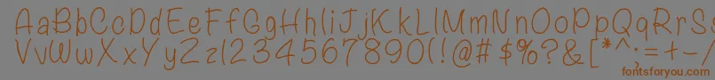 ASimpleLife-Schriftart – Braune Schriften auf grauem Hintergrund