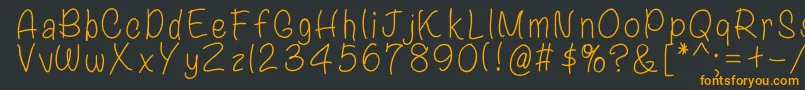 フォントASimpleLife – 黒い背景にオレンジの文字
