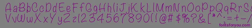 Fonte ASimpleLife – fontes roxas em um fundo cinza