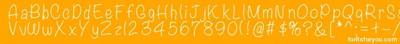 ASimpleLife-Schriftart – Weiße Schriften auf orangefarbenem Hintergrund