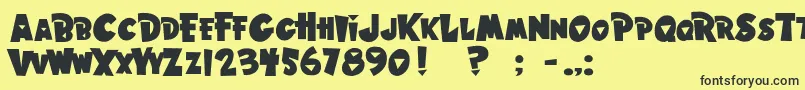 Hpunk Font – Black Fonts on Yellow Background