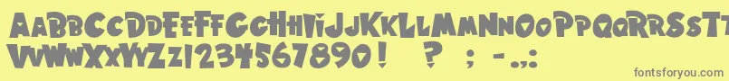 Hpunk Font – Gray Fonts on Yellow Background