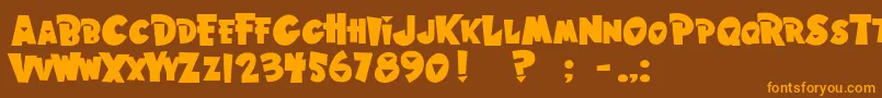 Hpunk Font – Orange Fonts on Brown Background