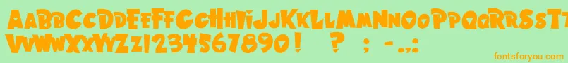 Hpunk Font – Orange Fonts on Green Background