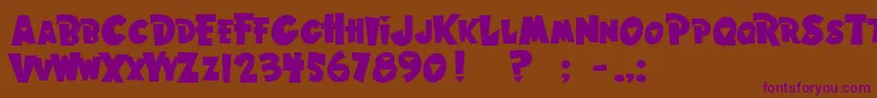 Hpunk Font – Purple Fonts on Brown Background