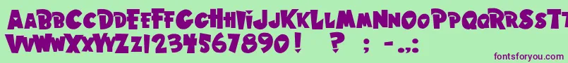 Hpunk Font – Purple Fonts on Green Background