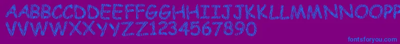 Шрифт Funnyzebra – синие шрифты на фиолетовом фоне