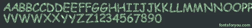 Funnyzebra-fontti – vihreät fontit mustalla taustalla