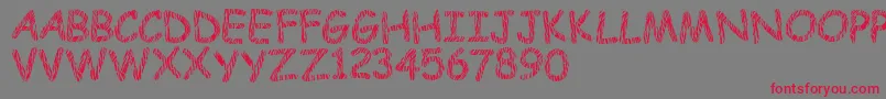 Funnyzebra-Schriftart – Rote Schriften auf grauem Hintergrund