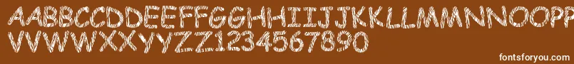 Шрифт Funnyzebra – белые шрифты на коричневом фоне