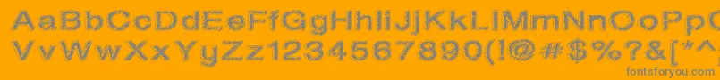 OilOnTheWater-Schriftart – Graue Schriften auf orangefarbenem Hintergrund