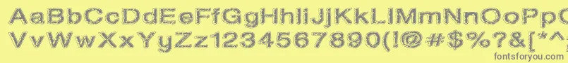 OilOnTheWater Font – Gray Fonts on Yellow Background