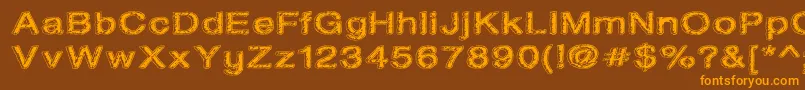 OilOnTheWater Font – Orange Fonts on Brown Background