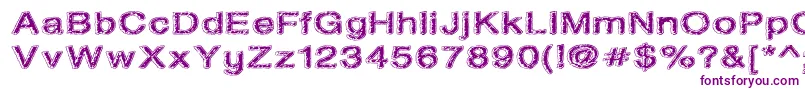 OilOnTheWater Font – Purple Fonts on White Background