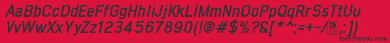 EarlyTimesBoldItalicDemo Font – Black Fonts on Red Background