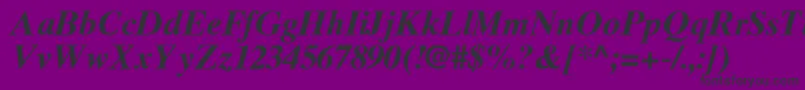 TimesTenGreekBoldInclined Font – Black Fonts on Purple Background