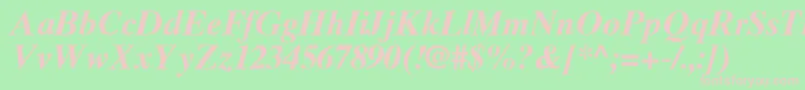 Police TimesTenGreekBoldInclined – polices roses sur fond vert