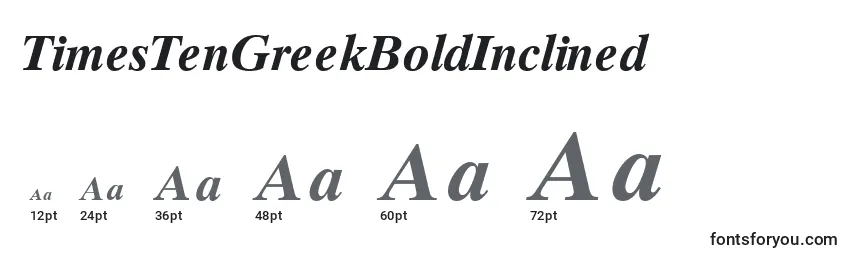TimesTenGreekBoldInclined Font Sizes