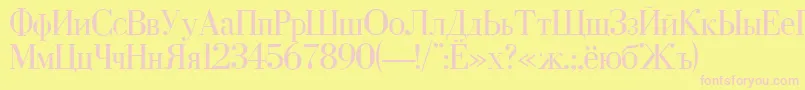 Dearborn Font – Pink Fonts on Yellow Background