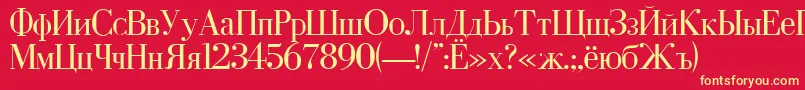 Dearborn Font – Yellow Fonts on Red Background