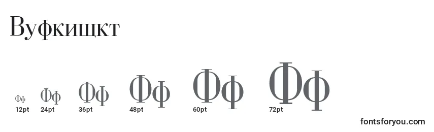 Dearborn font sizes