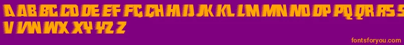 Endeavourforever-Schriftart – Orangefarbene Schriften auf violettem Hintergrund