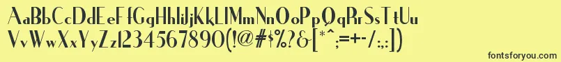 Ironicknf Font – Black Fonts on Yellow Background