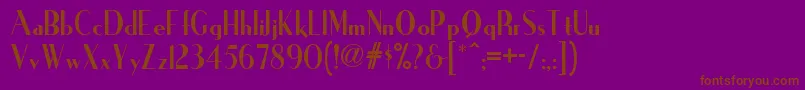 Ironicknf Font – Brown Fonts on Purple Background