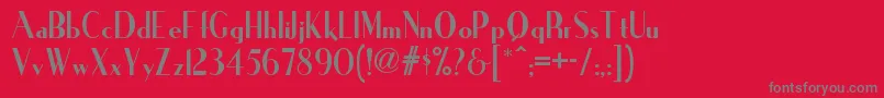 Ironicknf Font – Gray Fonts on Red Background