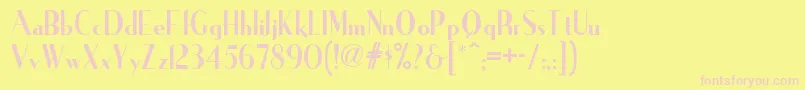 Ironicknf Font – Pink Fonts on Yellow Background