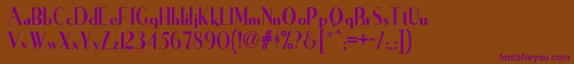 Ironicknf Font – Purple Fonts on Brown Background