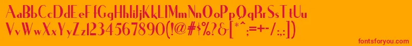 Ironicknf Font – Red Fonts on Orange Background