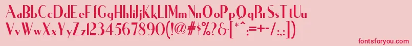 Ironicknf Font – Red Fonts on Pink Background