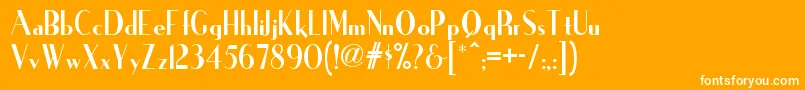 Ironicknf-Schriftart – Weiße Schriften auf orangefarbenem Hintergrund