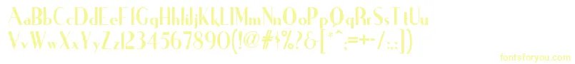 Ironicknf Font – Yellow Fonts on White Background