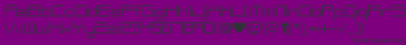 BakenekoMedium-fontti – mustat fontit violetilla taustalla