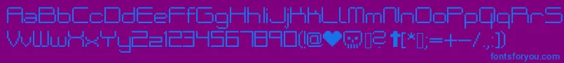 BakenekoMedium Font – Blue Fonts on Purple Background