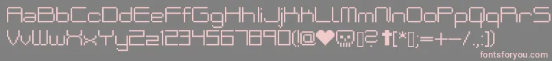 BakenekoMedium Font – Pink Fonts on Gray Background