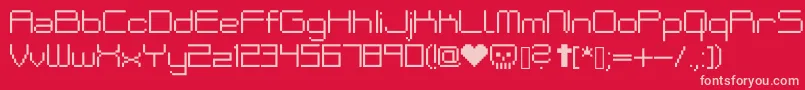 BakenekoMedium Font – Pink Fonts on Red Background