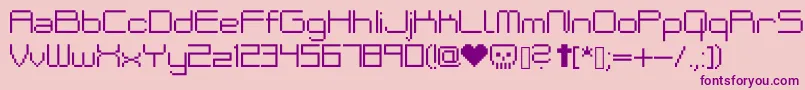 BakenekoMedium Font – Purple Fonts on Pink Background