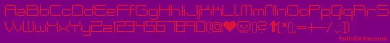 BakenekoMedium Font – Red Fonts on Purple Background