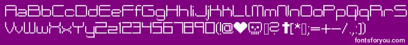 BakenekoMedium Font – White Fonts on Purple Background