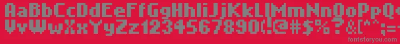 Snakebold-Schriftart – Graue Schriften auf rotem Hintergrund