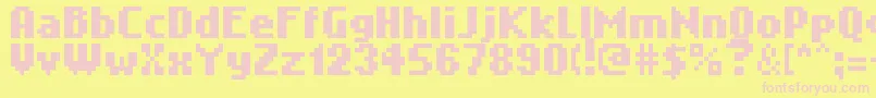 fuente Snakebold – Fuentes Rosadas Sobre Fondo Amarillo